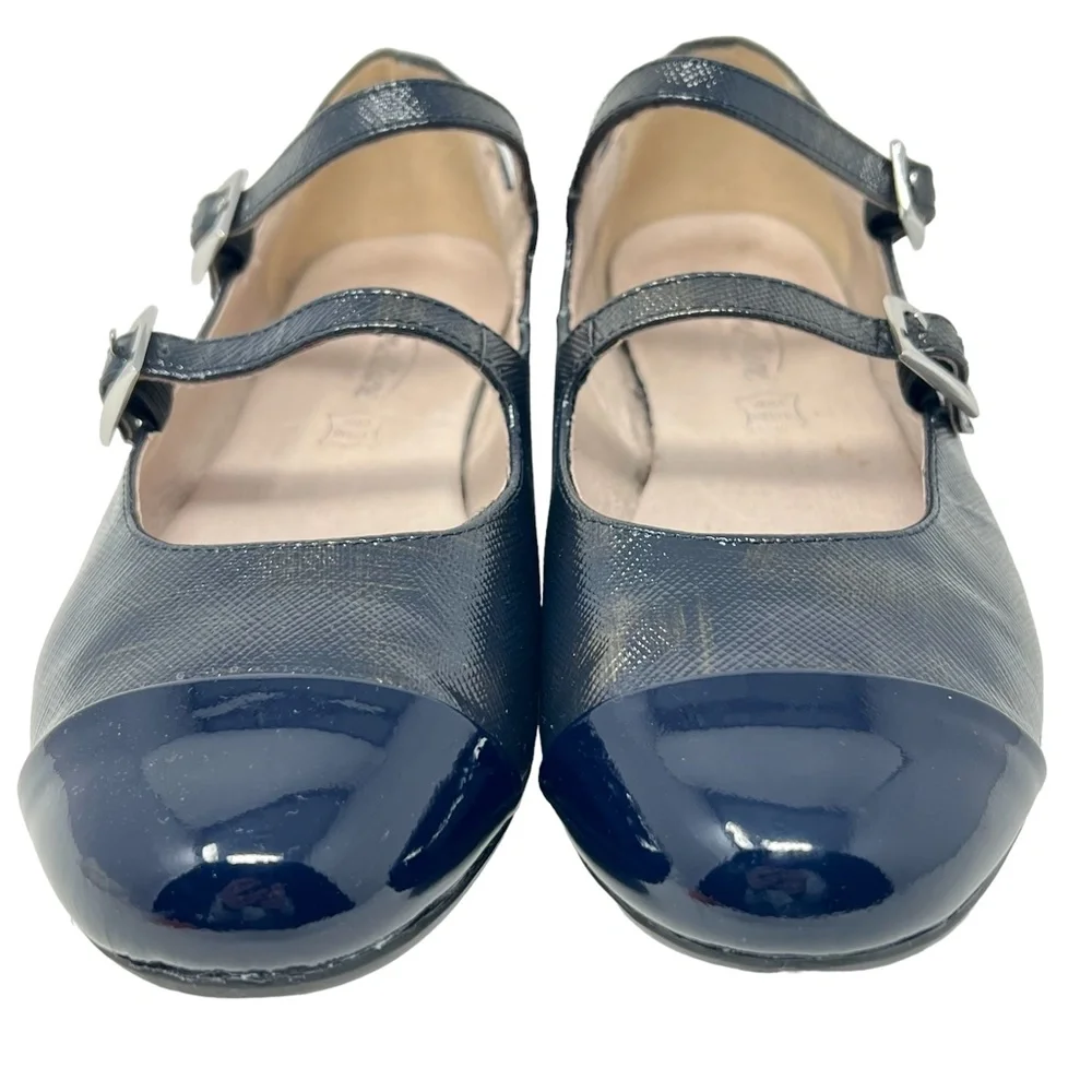 Venettini girl's 55-Sara Leather Hand Made Double Strap Mary Jane size 2.5/EU 34